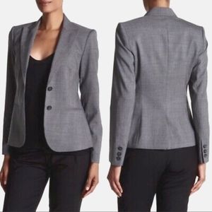 Theory Nichelle Tailor Light Gray Two Button Blazer